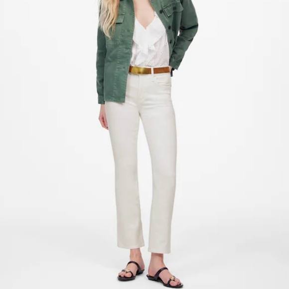 Madewell Pure White Kick Out Jeans 29 - Picture 1 of 7